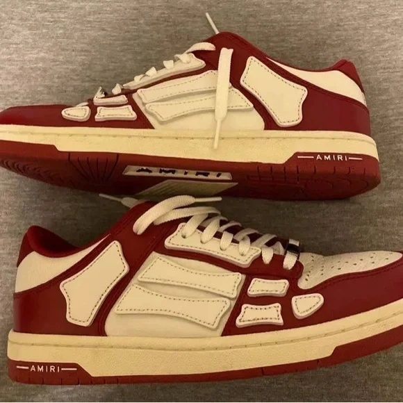 Men’s Amiri Skeltop Size 11 White Red